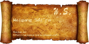 Weigang Sára névjegykártya